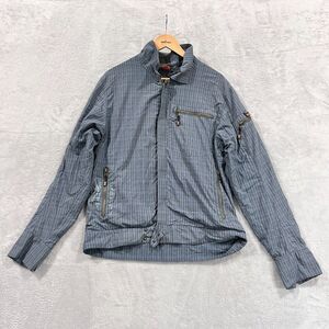 Scott Sports Outerwear Jacket Womens L‎ Full Zip WindBreaker Blue Striped